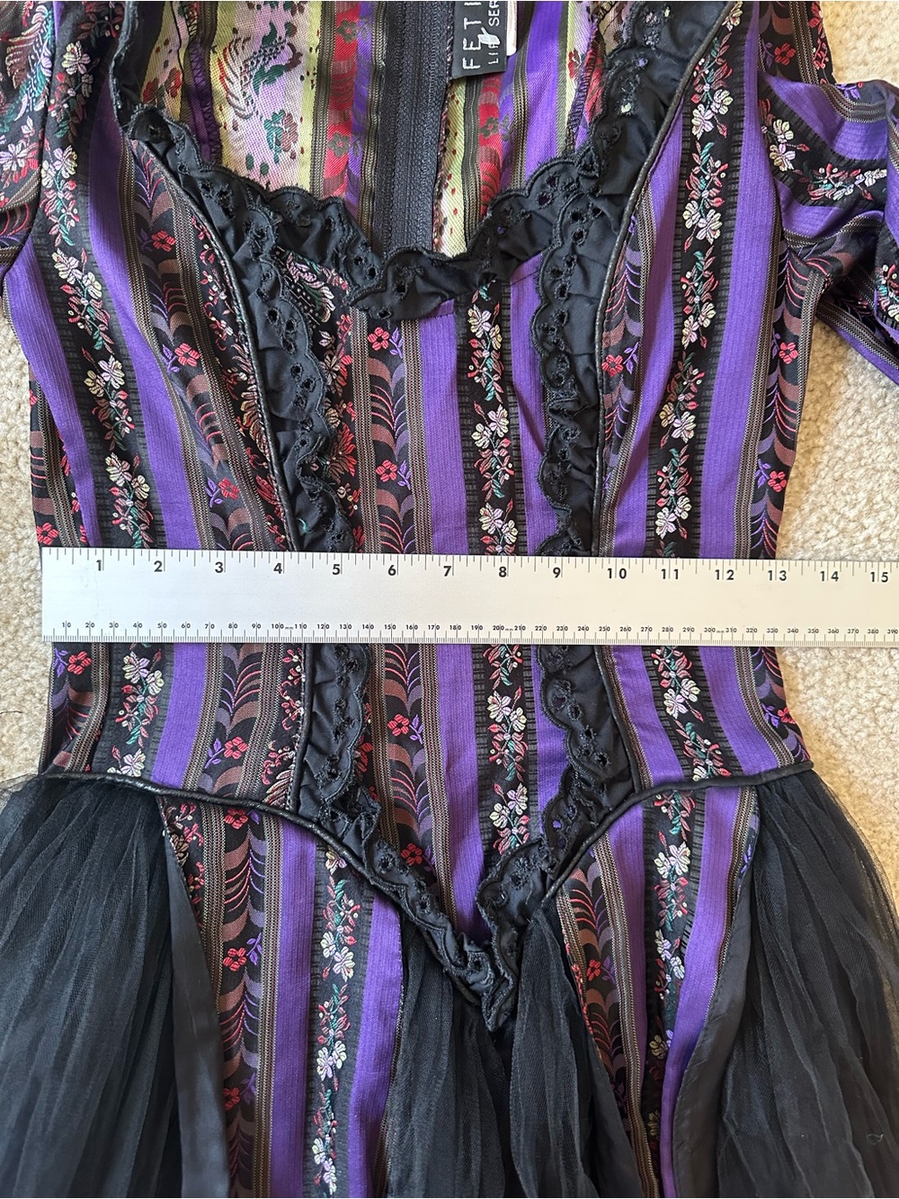 RARE vintage fetish lip service ball gown renaissance cosplay goth Antoinette - Picture 9 of 13